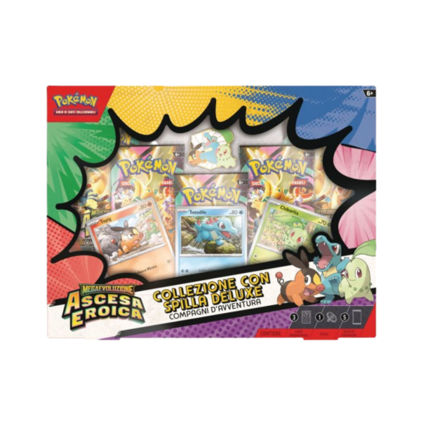 Pokemon Ascesa Eroica Collezione con Spilla Deluxe Compagni d'Avventura ITA